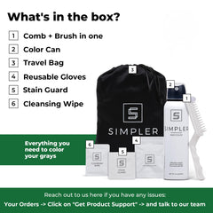SIMPLER HAIR COLOR: formule sans PPD et sans ammoniaque pour plus de douceur.