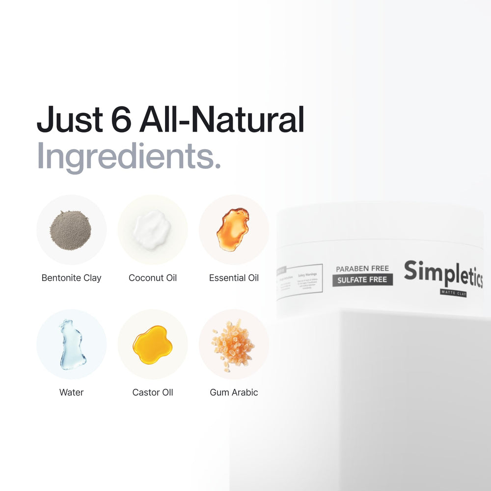 Simpletics argile capillaire vanille — finition matte et look soigné