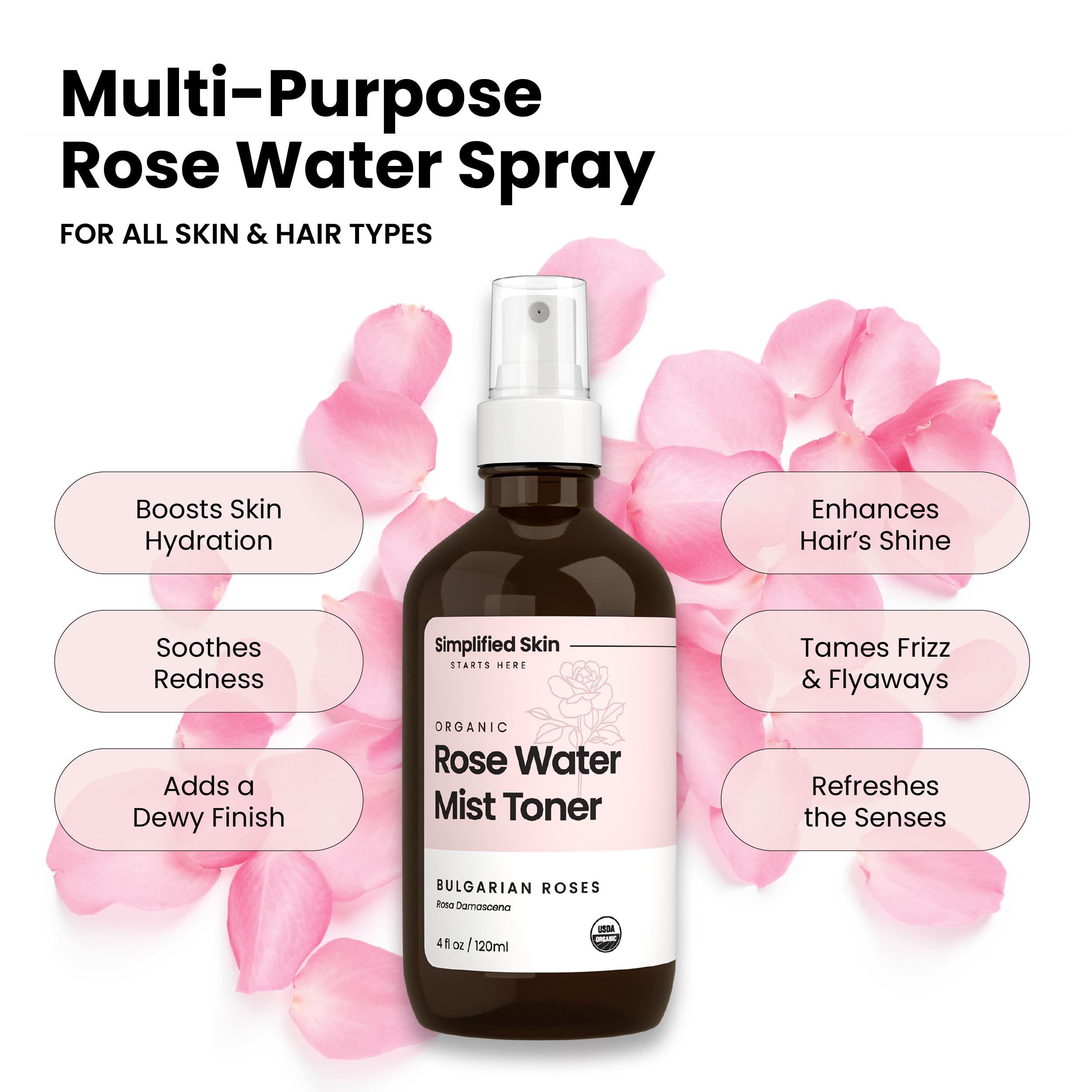 Simplified Skin – brume cheveux, revitalise les longueurs et apporte brillance naturelle.