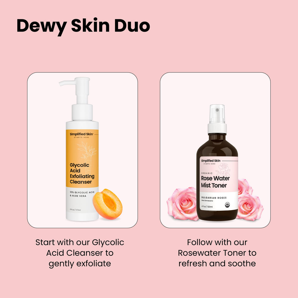 Simplified Skin – eau de rose biologique USDA, soin naturel et sans alcool.