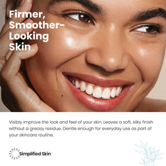 Soin Simplified Skin Retinol visage, texture légère et raffermissement potentiel.