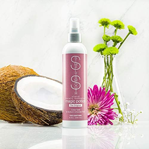 SIMPLY SMOOTH Magic Potion Original spray protection chaleur offre hydratation rapide.