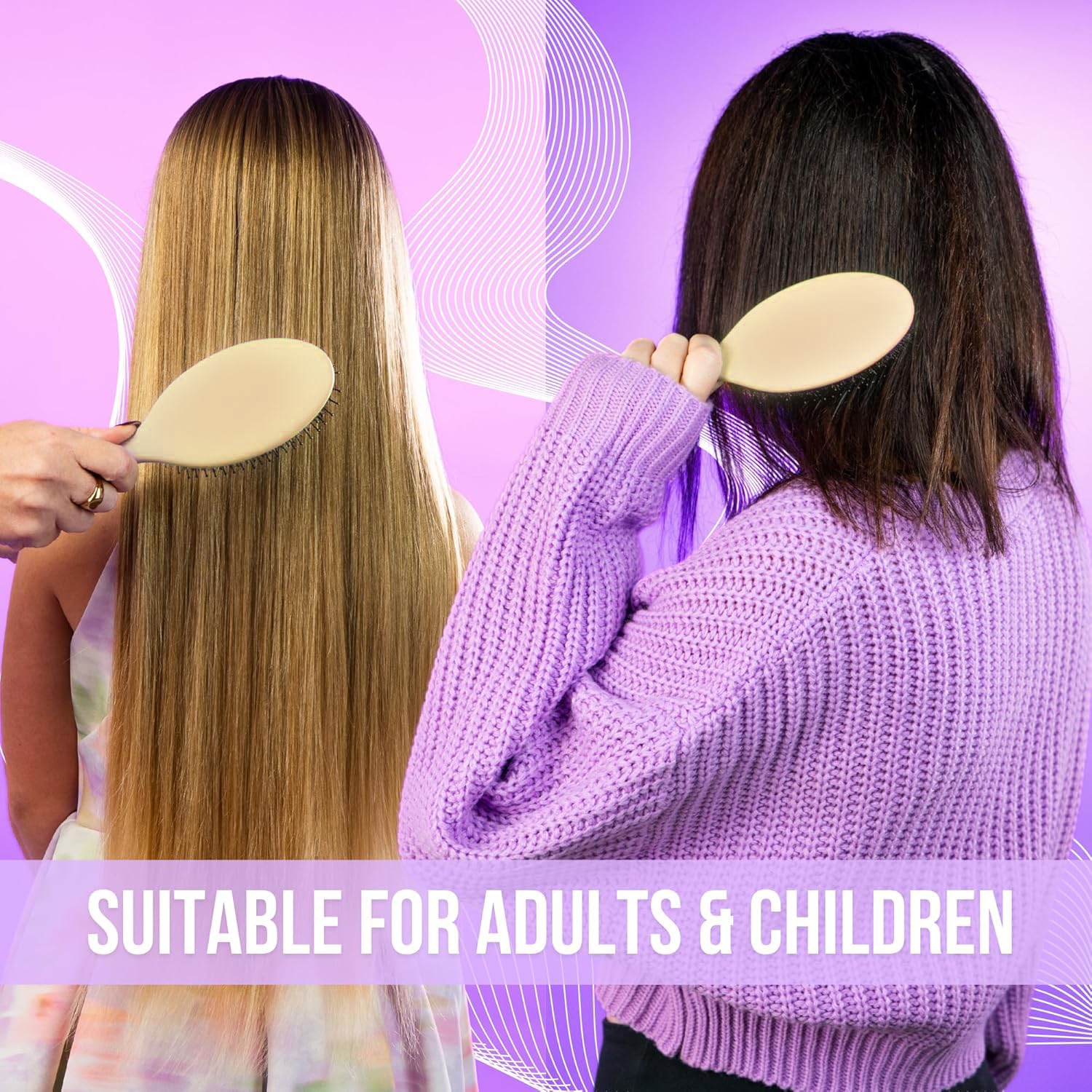 Brosse SimplyHair à bande, brossage fluide pour extensions.
