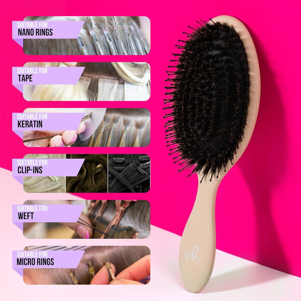 Brosse SimplyHair adaptée aux anneaux nano, démêlage sécurisé.