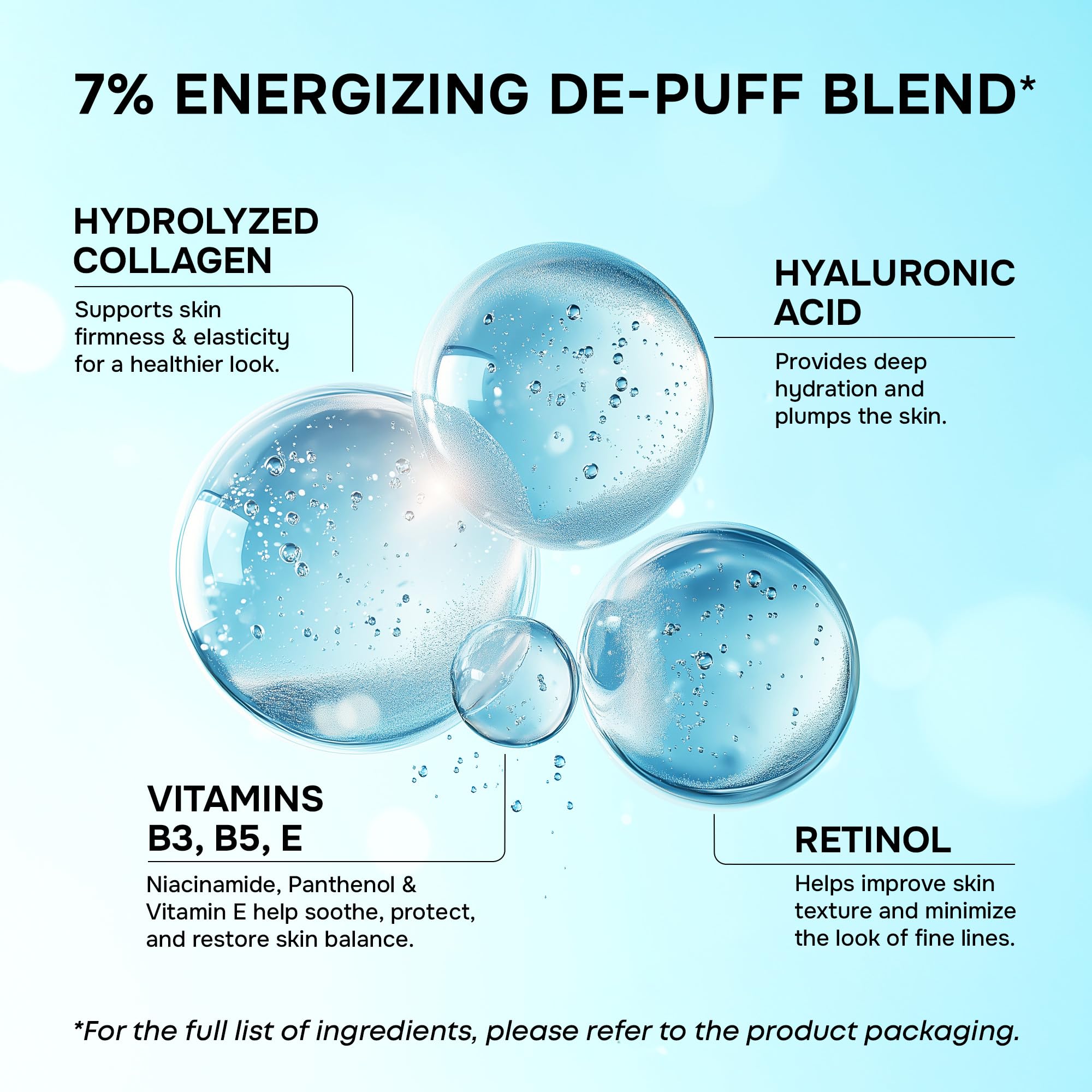 Patch SimplyVital yeux collagène et rétinol pour surface plus lisse et tonifiée