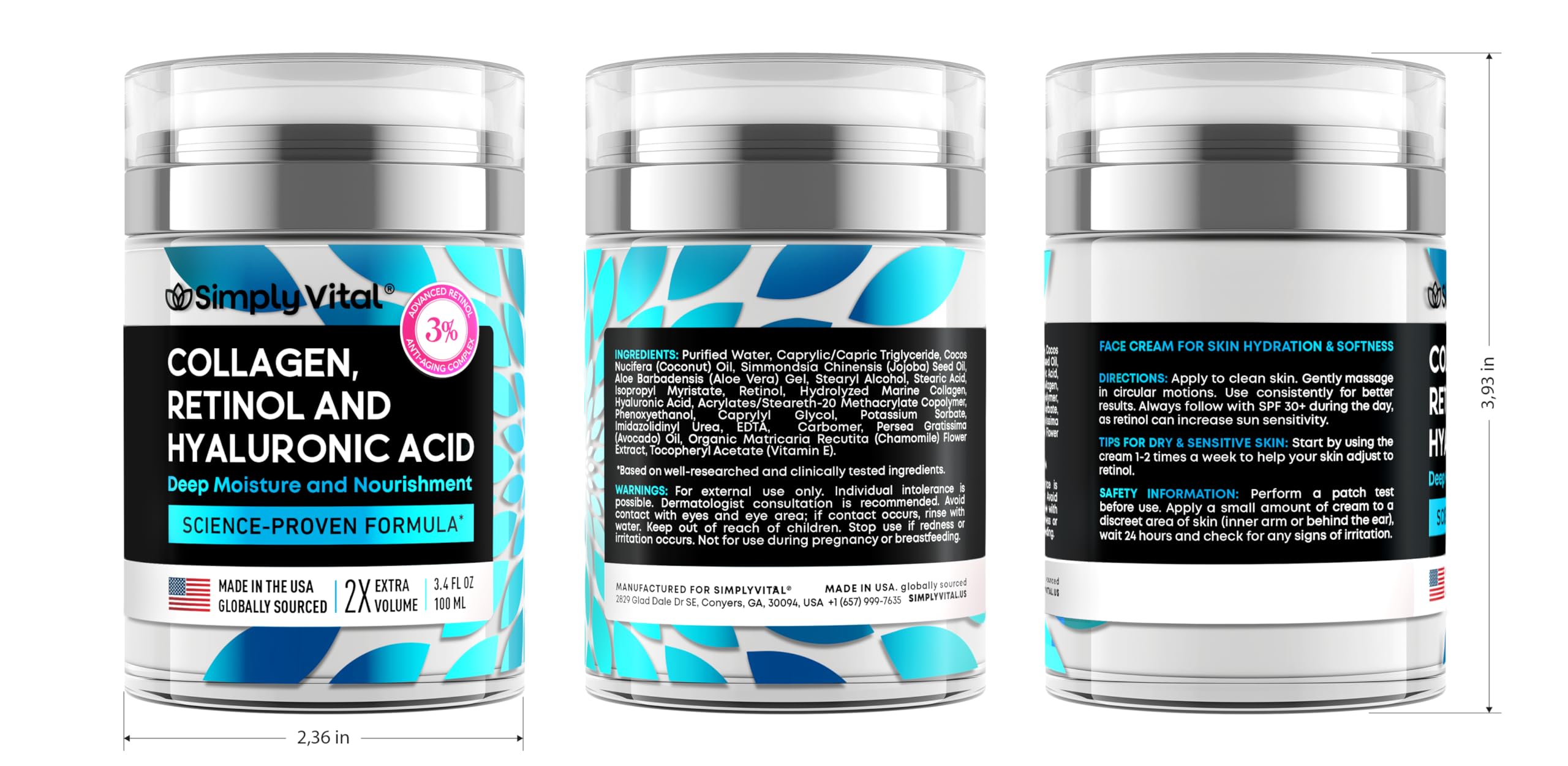 Pot double-volume SimplyVital pour une utilisation prolongée.
