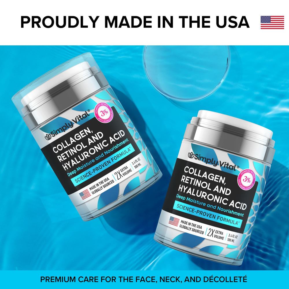 Sceau de qualité États-Unis sur l'emballage SimplyVital.