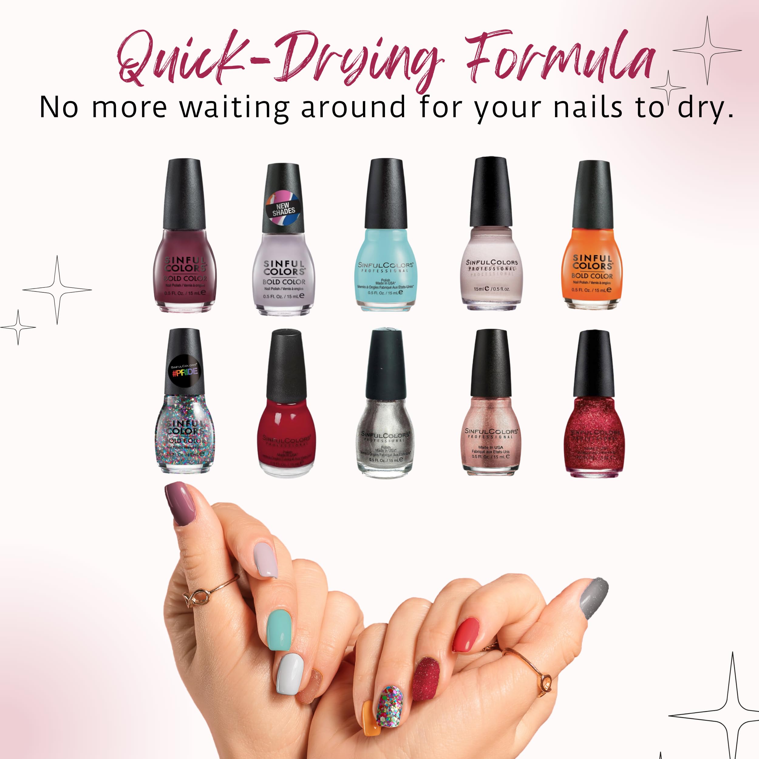 Emballage prêt à offrir SinfulColors: cadeau idéal pour les amateurs de vernis.