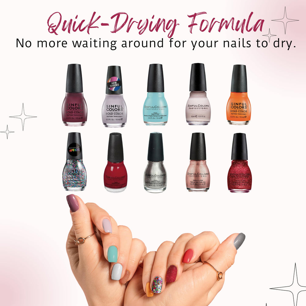 Emballage prêt à offrir SinfulColors: cadeau idéal pour les amateurs de vernis.
