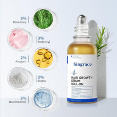 Singrace serum boule-application précise: zones clairsemées ciblées.