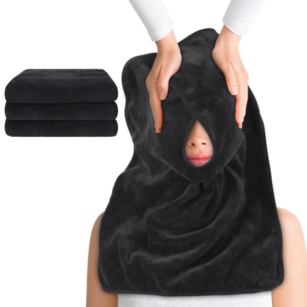 SINLAND serviettes visage en microfibre, douceur premium idéale pour les soins.
