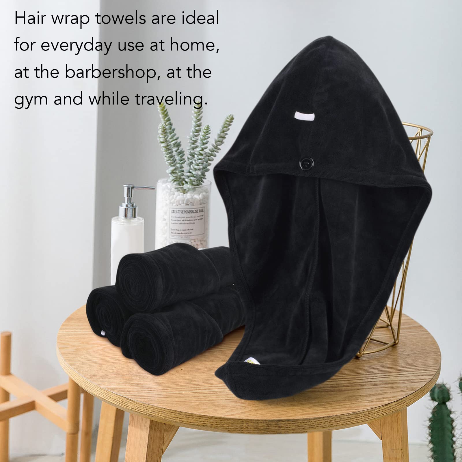 SINLAND turbant adapte a tous les types de cheveux et anti frisottis.