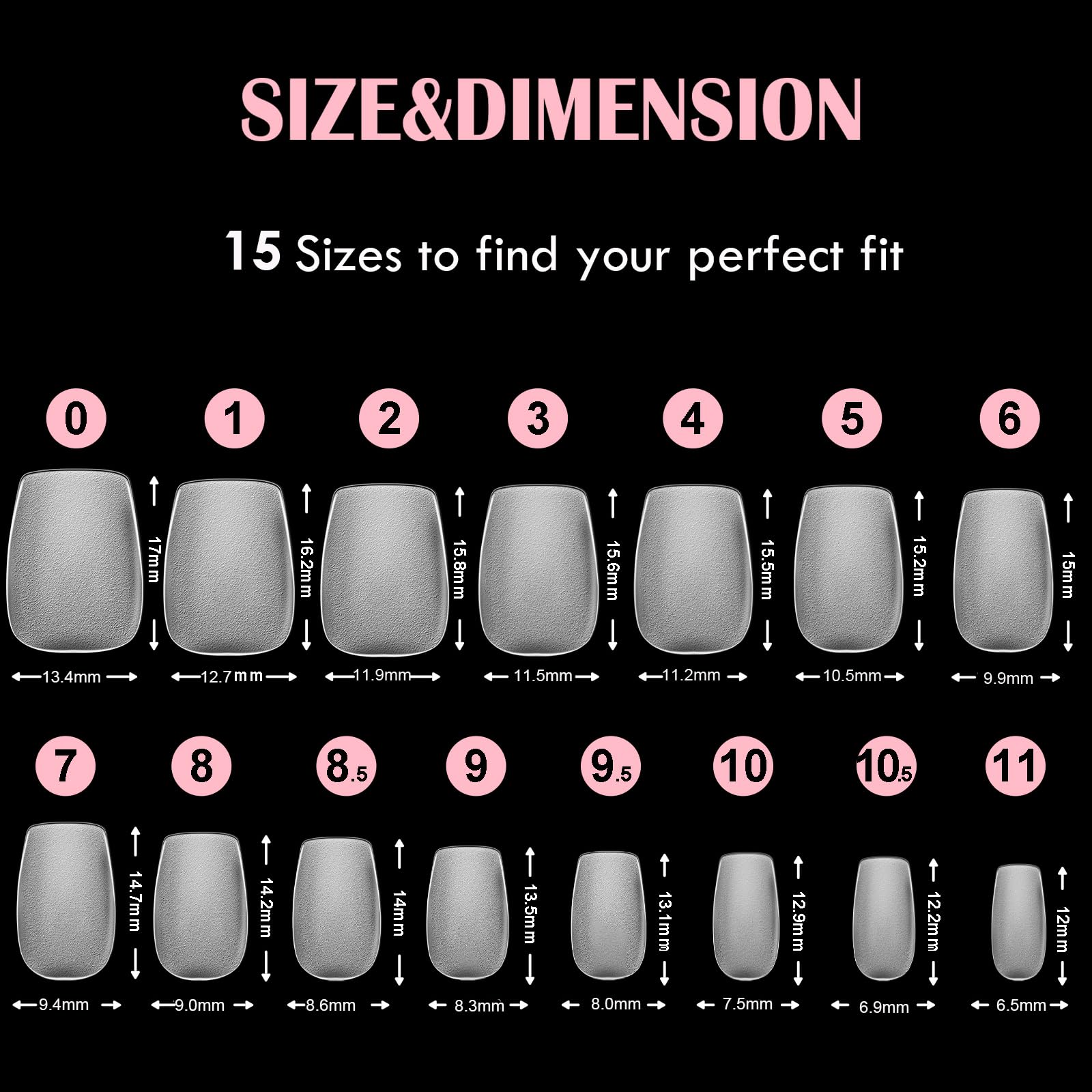360 pièces SINOKAME, polyvalentes pour extensions gel et faux ongles.