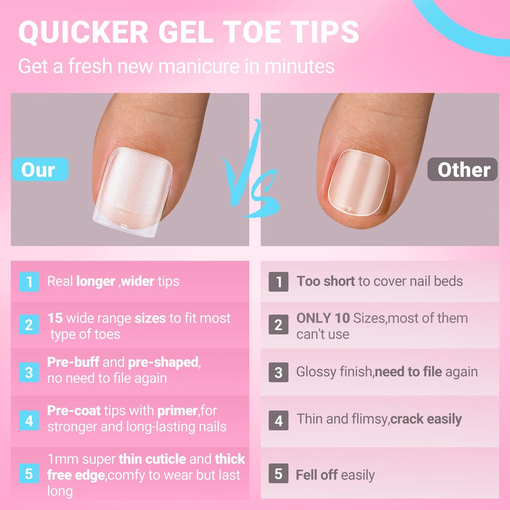 Ongles carrés SINOKAME grandes tailles adaptés aux gros orteils