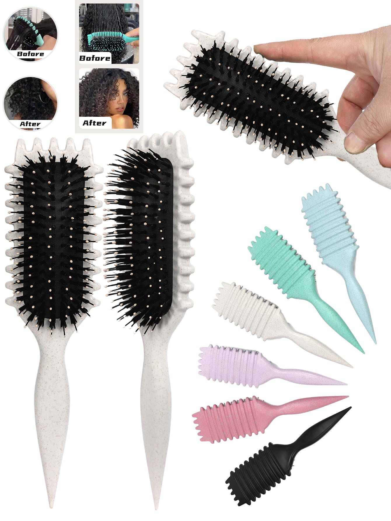 Brosse Sintario facilite le démêlage des boucles humides sans casse.
