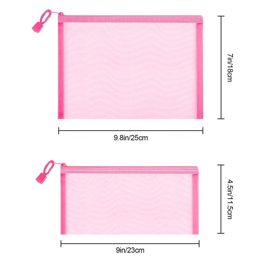 Sinzip accessoire voyage maillage rose porte-documents léger et pratique.