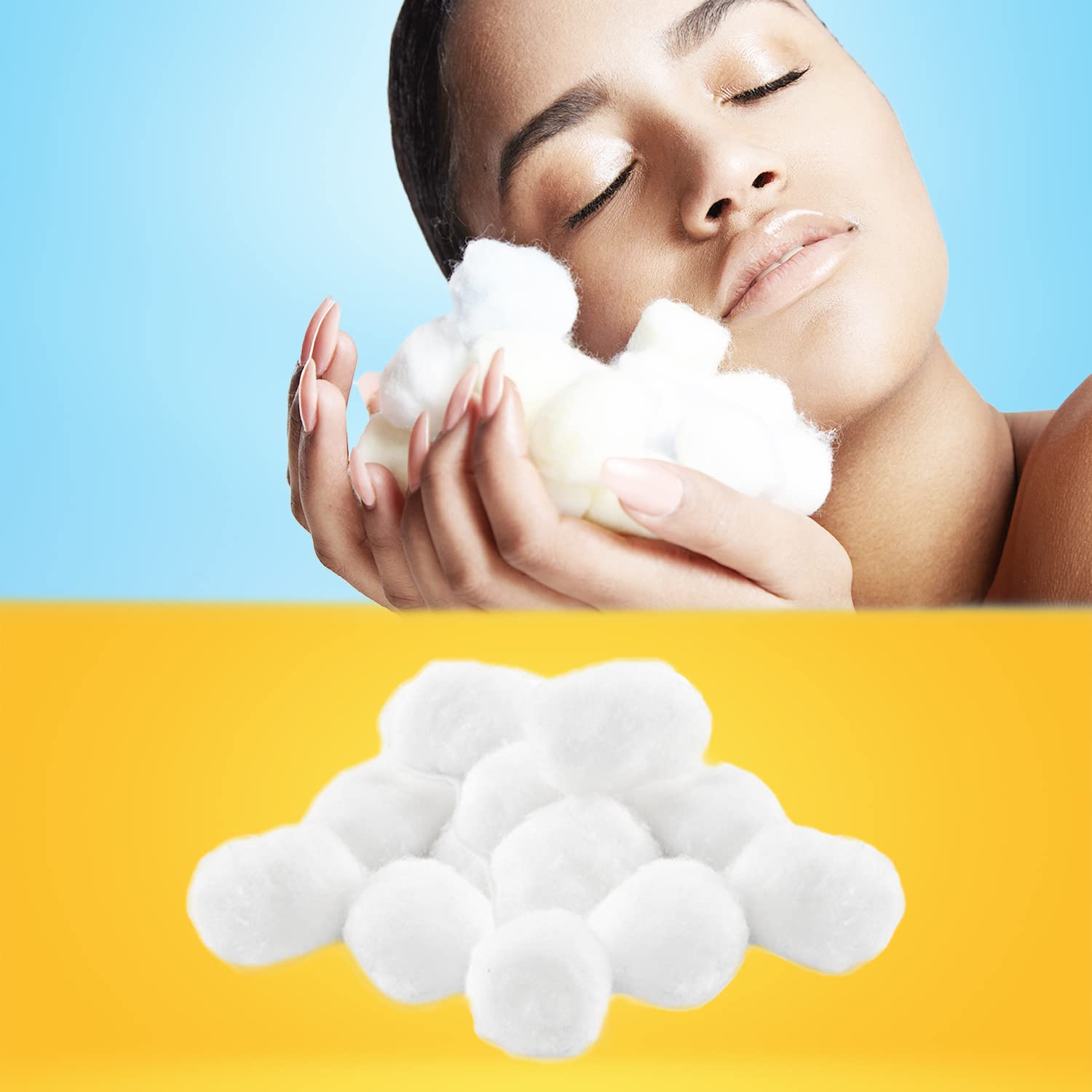 Démaquillage des ongles et du visage avec boules coton géantes Sion Biotext.