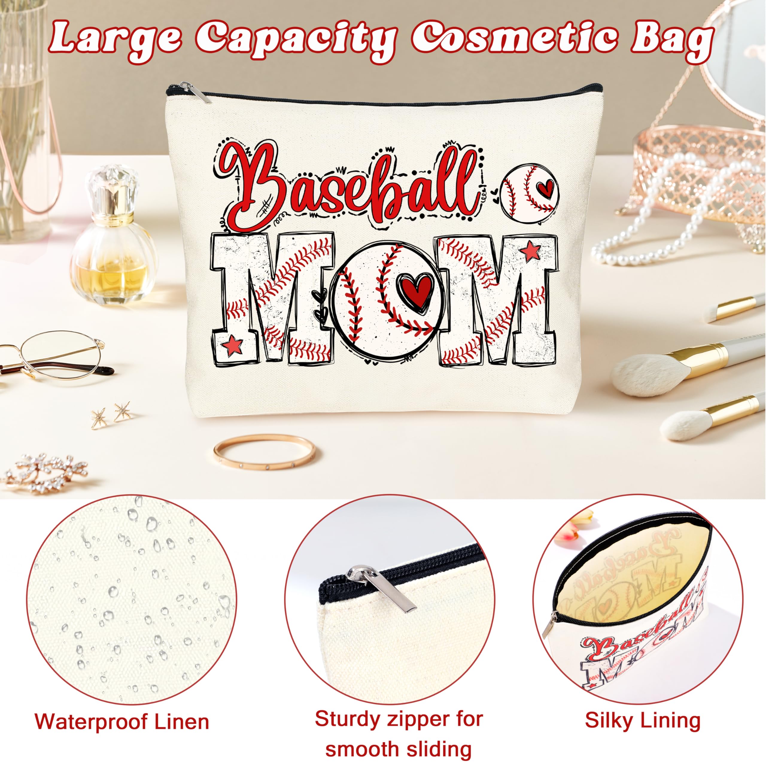 Grande capacité du tote SiplyHaven Baseball Mom, parfait pour snacks et accessoires.