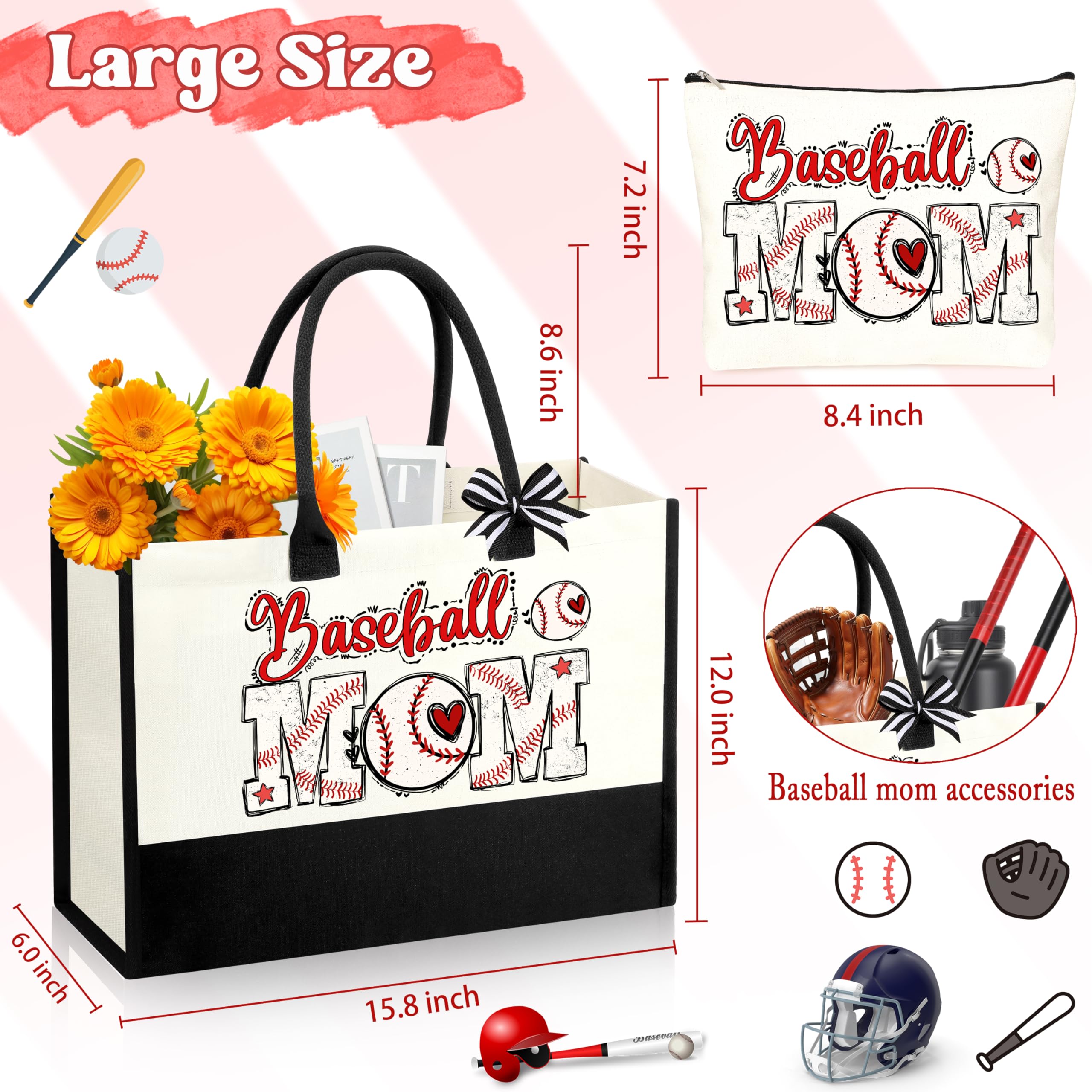 Usage quotidien du sac tote SiplyHaven Baseball Mom, idéal pour trajets et sorties.