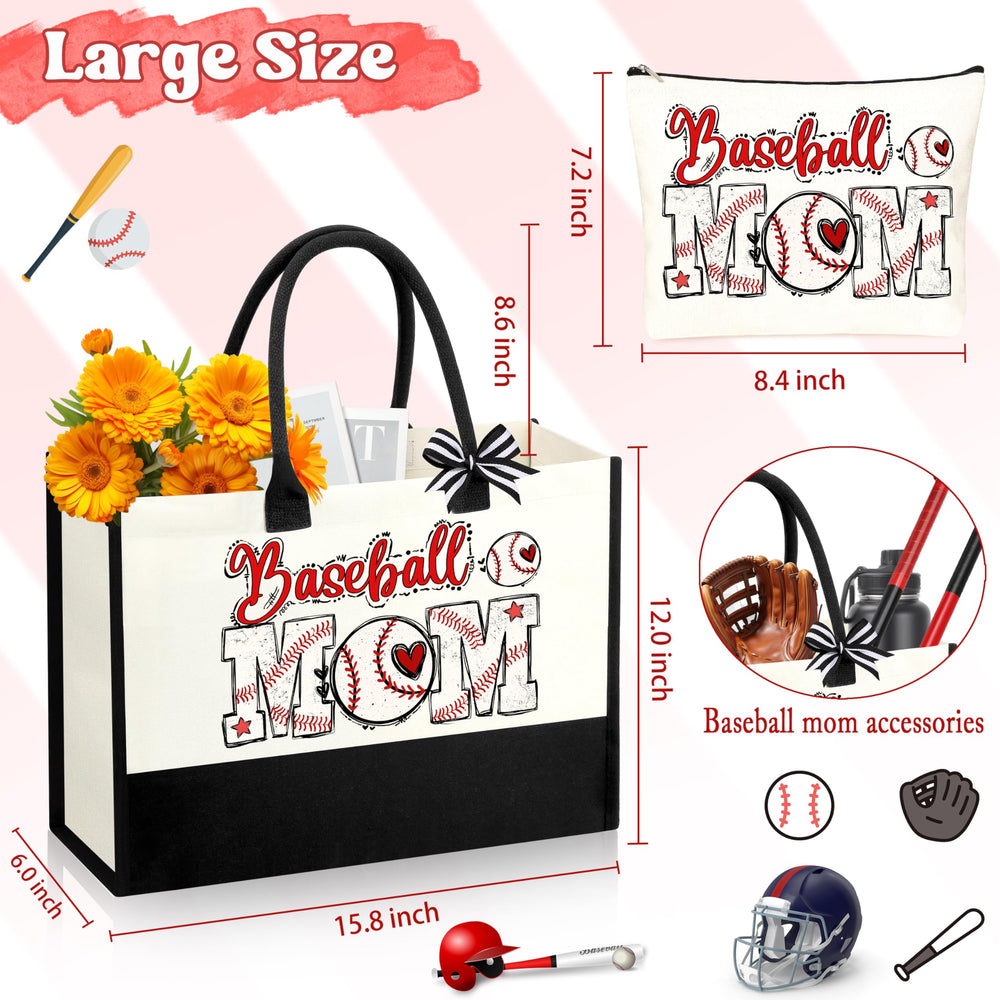 Usage quotidien du sac tote SiplyHaven Baseball Mom, idéal pour trajets et sorties.