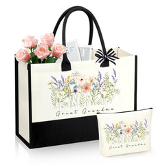SiplyHaven cabas fleuri Grande Mamie — grand espace pour les courses quotidiennes.