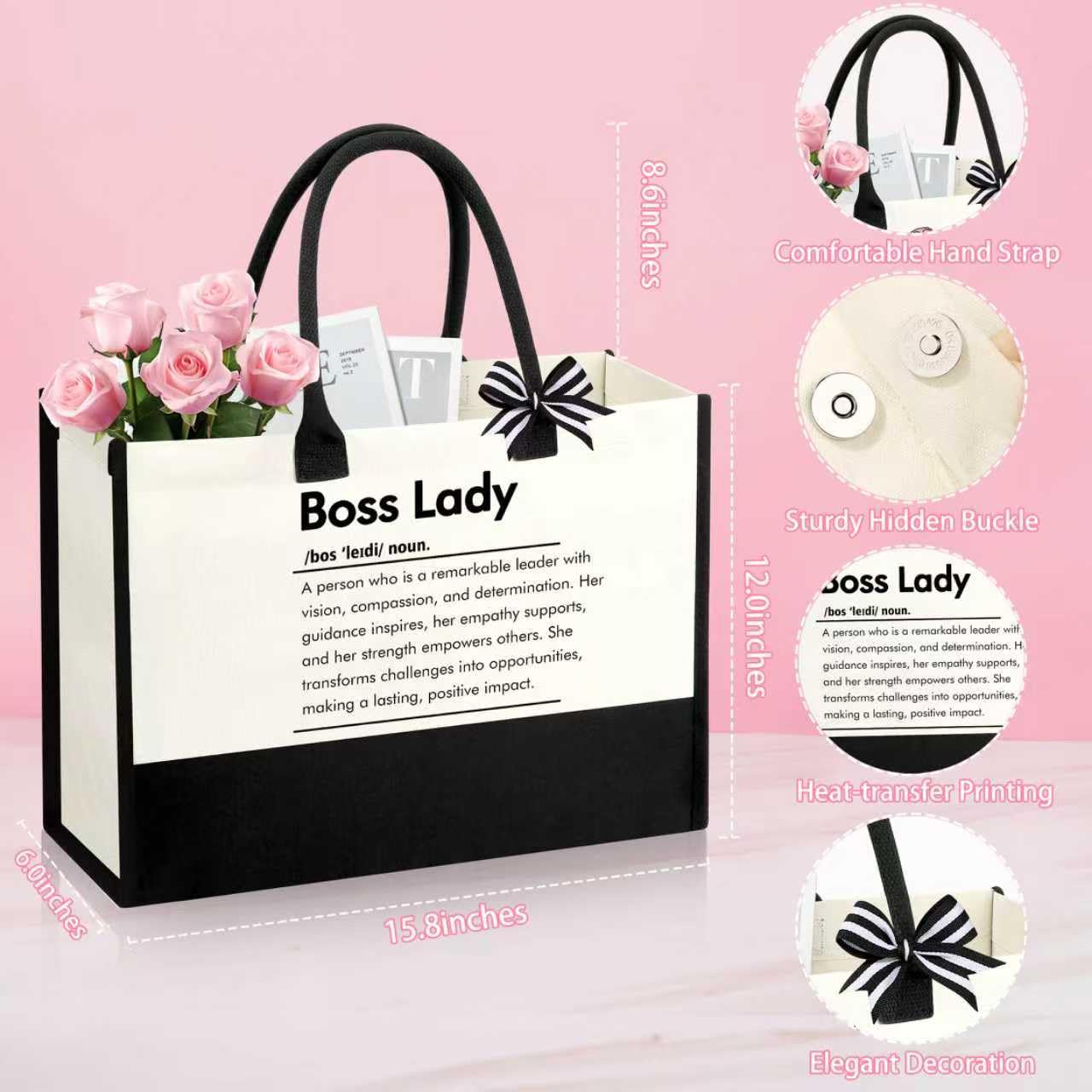 SiplyHaven Doublure Couture Sac: couture double renforçant la durabilité du sac.