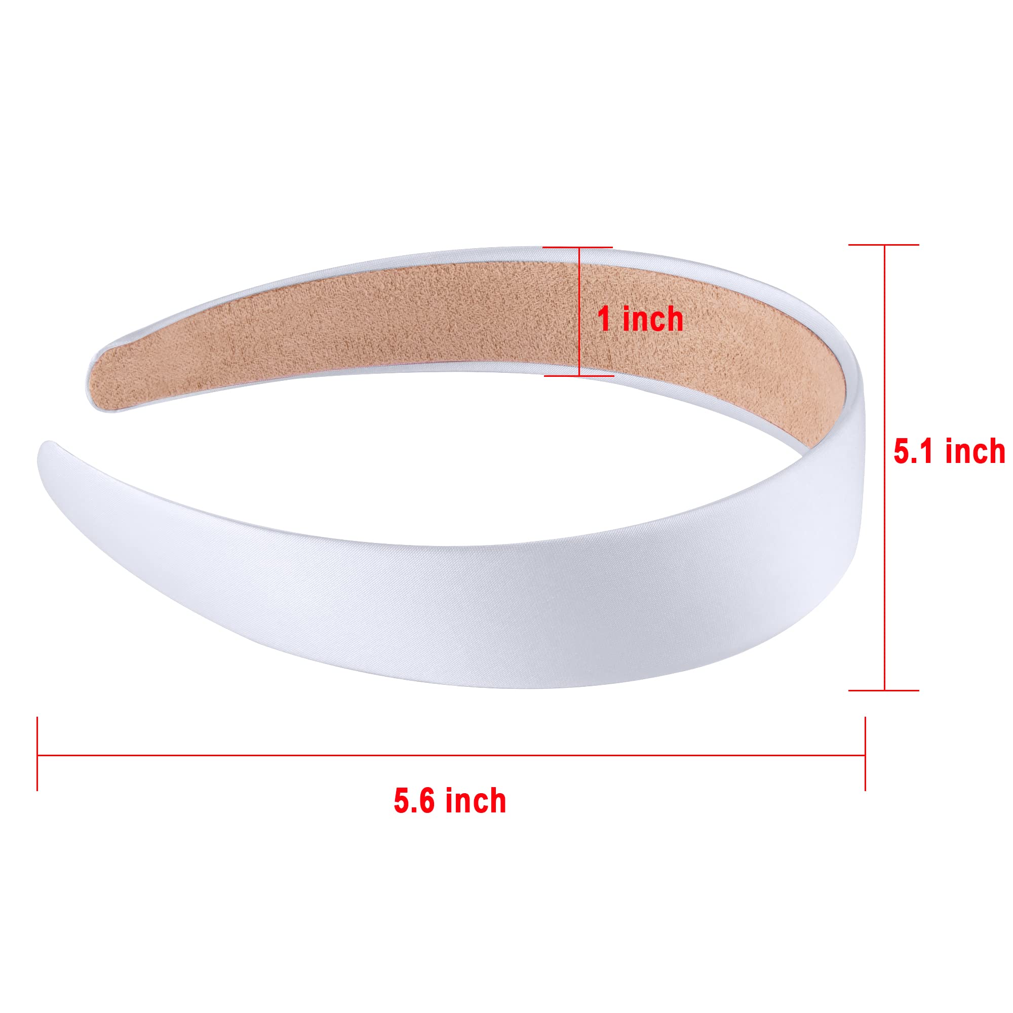 SIQUK bandeau satin blanc 1 pouce, ensemble prêt à être utilisé au quotidien.