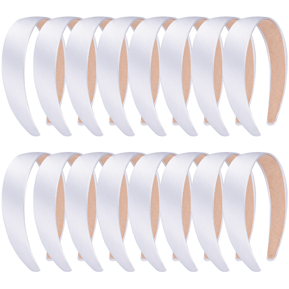 SIQUK bandeau satin blanc 1 pouce, gros plan sur texture douce et résistante.