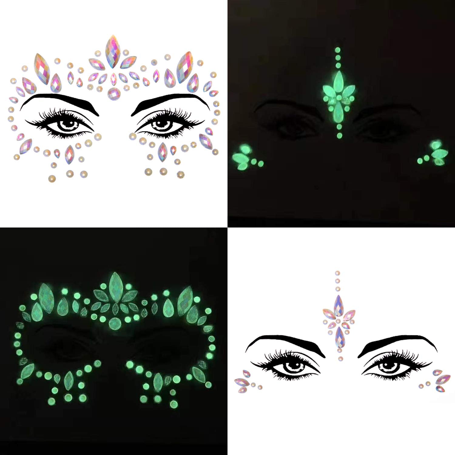 Bijoux visages adhésifs SIQUK, application rapide et fiable.
