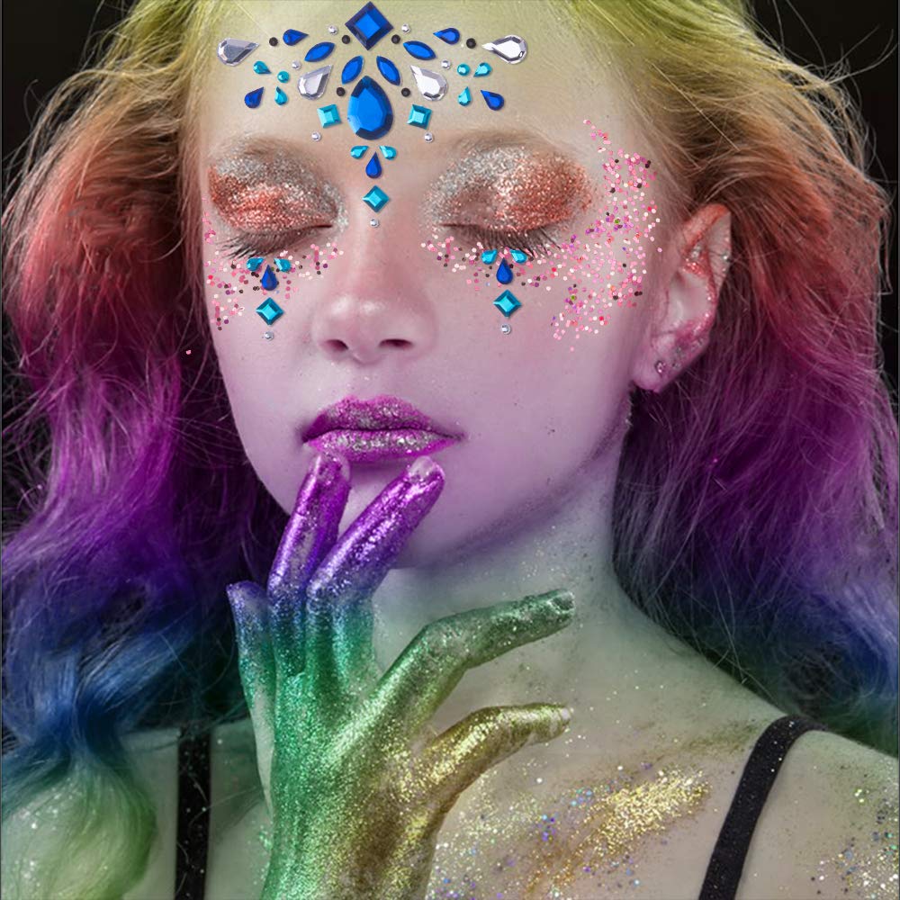 SIQUK bijoux visage sirene adaptés aux carnavals et festivals.