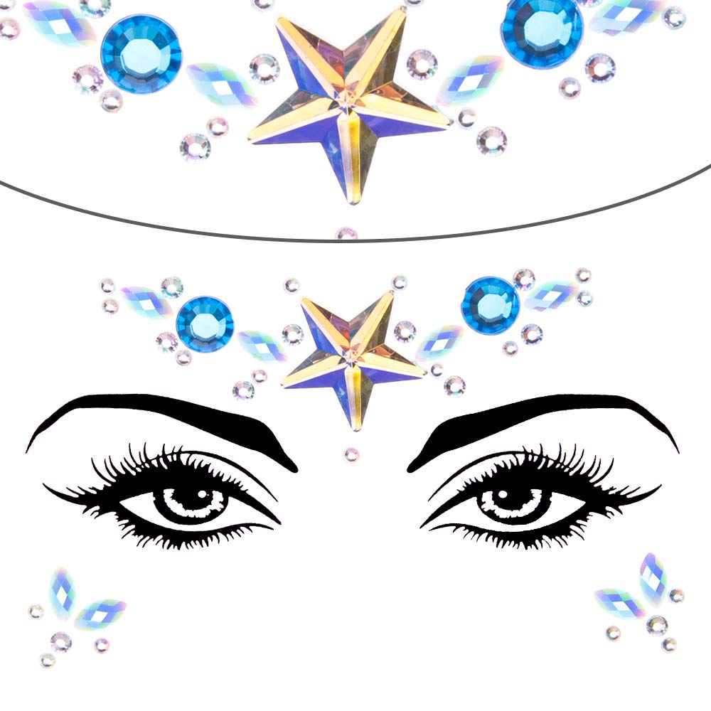 SIQUK gemmes visage sirene etincelantes ajoutant brillance éphémère.