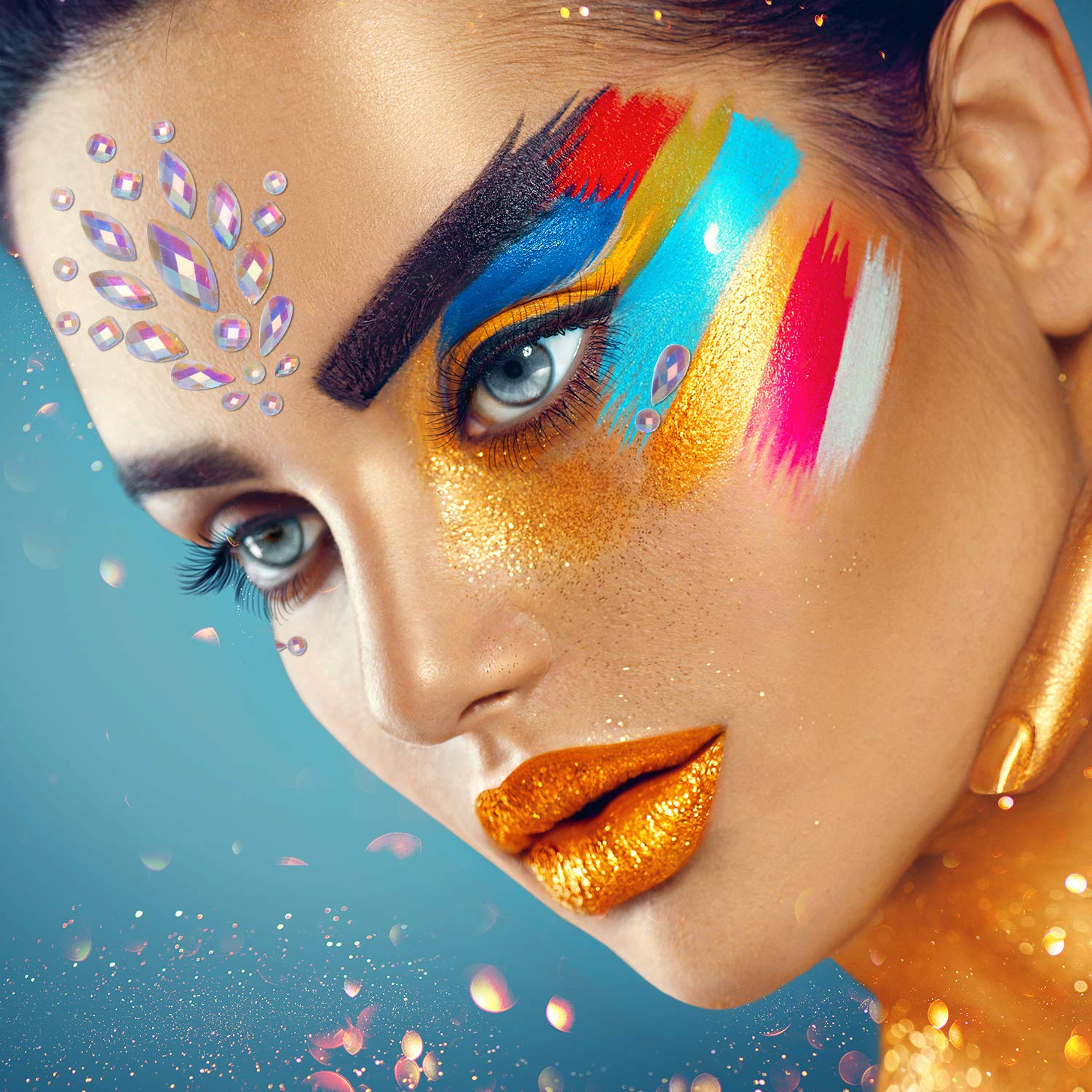 Luminescence SIQUK, bijoux visage noctilucents pour ambiance festive.