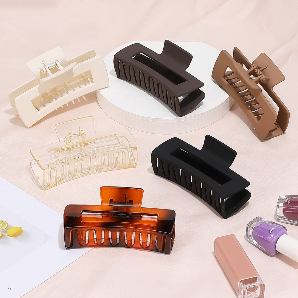 Accessoires cheveux Sisiaipu rectangulaires ambre pour coiffage rapide.