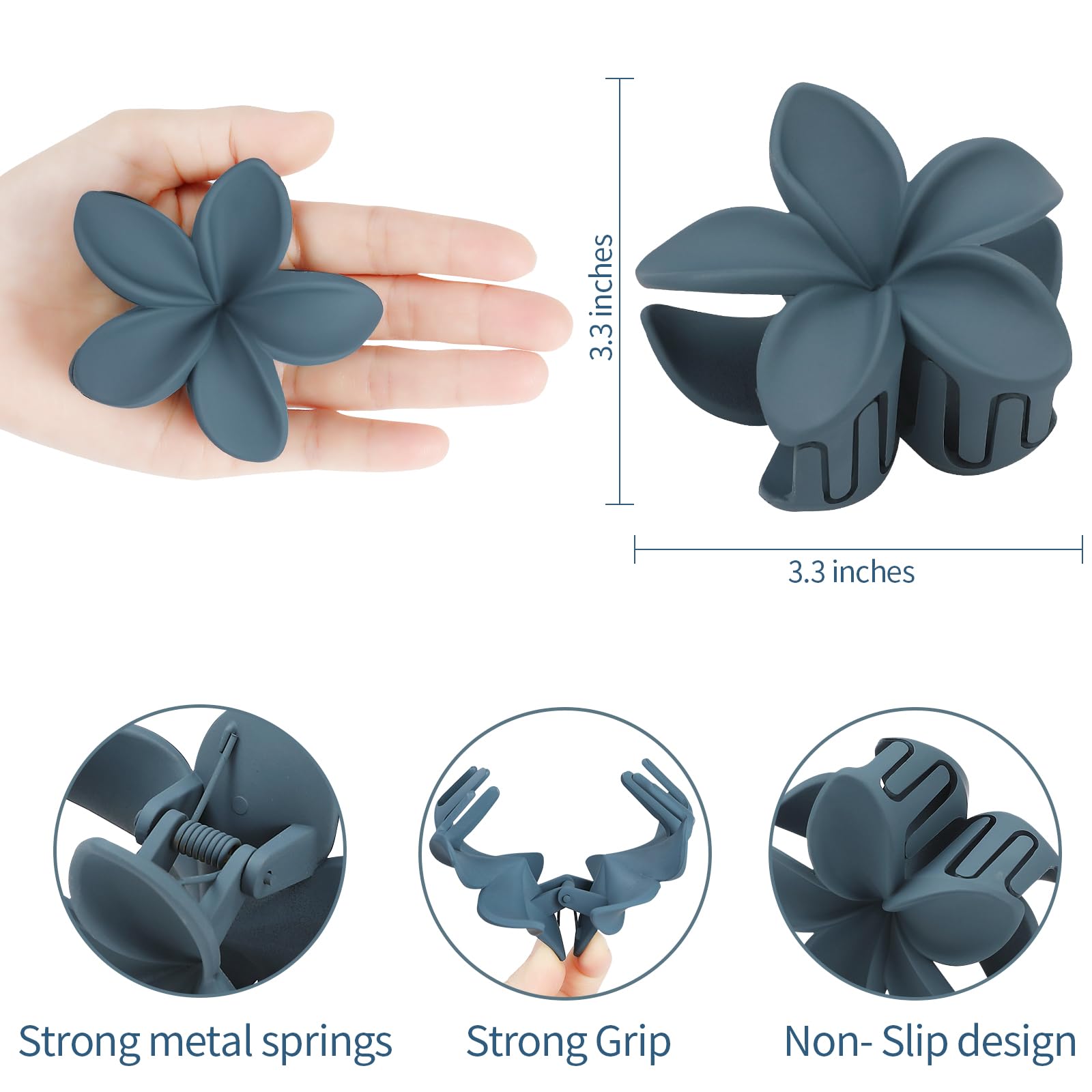 Sisiaipu pince-cheveux fleur plumeria blanc, ajout léger pour coiffures rapides