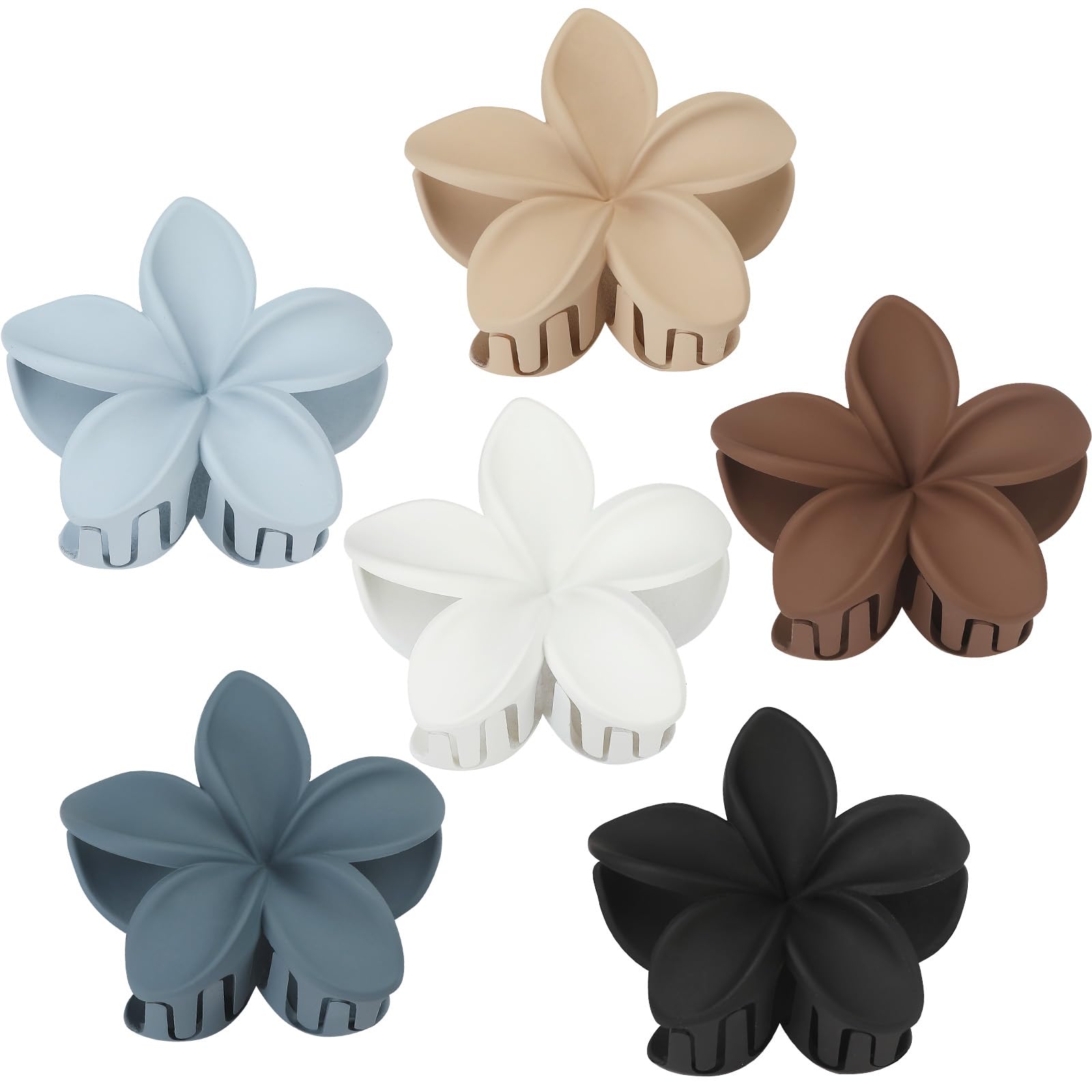 Sisiaipu pince-cheveux fleur plumeria bleu ciel, maintien fiable pour looks estivaux