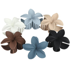 Sisiaipu pince-cheveux fleur plumeria bleu foncé, maintien stable pour cheveux épais