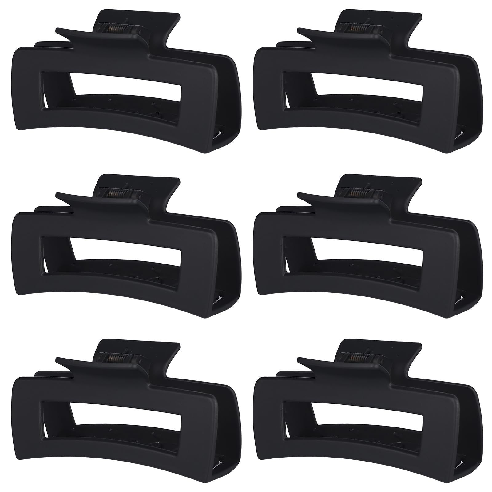 Sisiaipu grand clip rectangulaire noir épais maintient les cheveux en place.