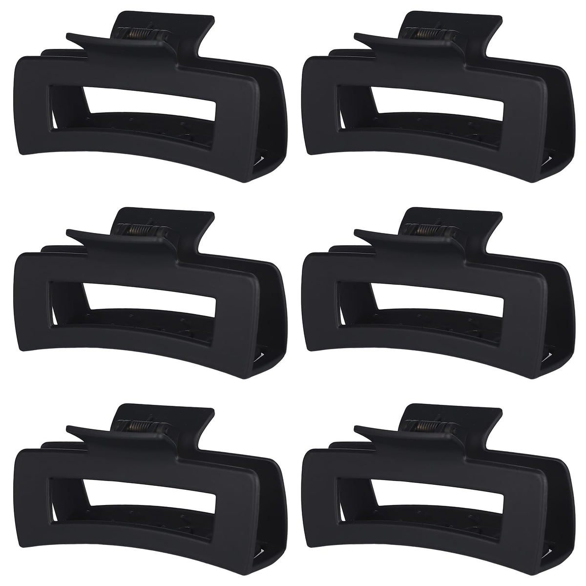 Sisiaipu grand clip rectangulaire noir épais maintient les cheveux en place.
