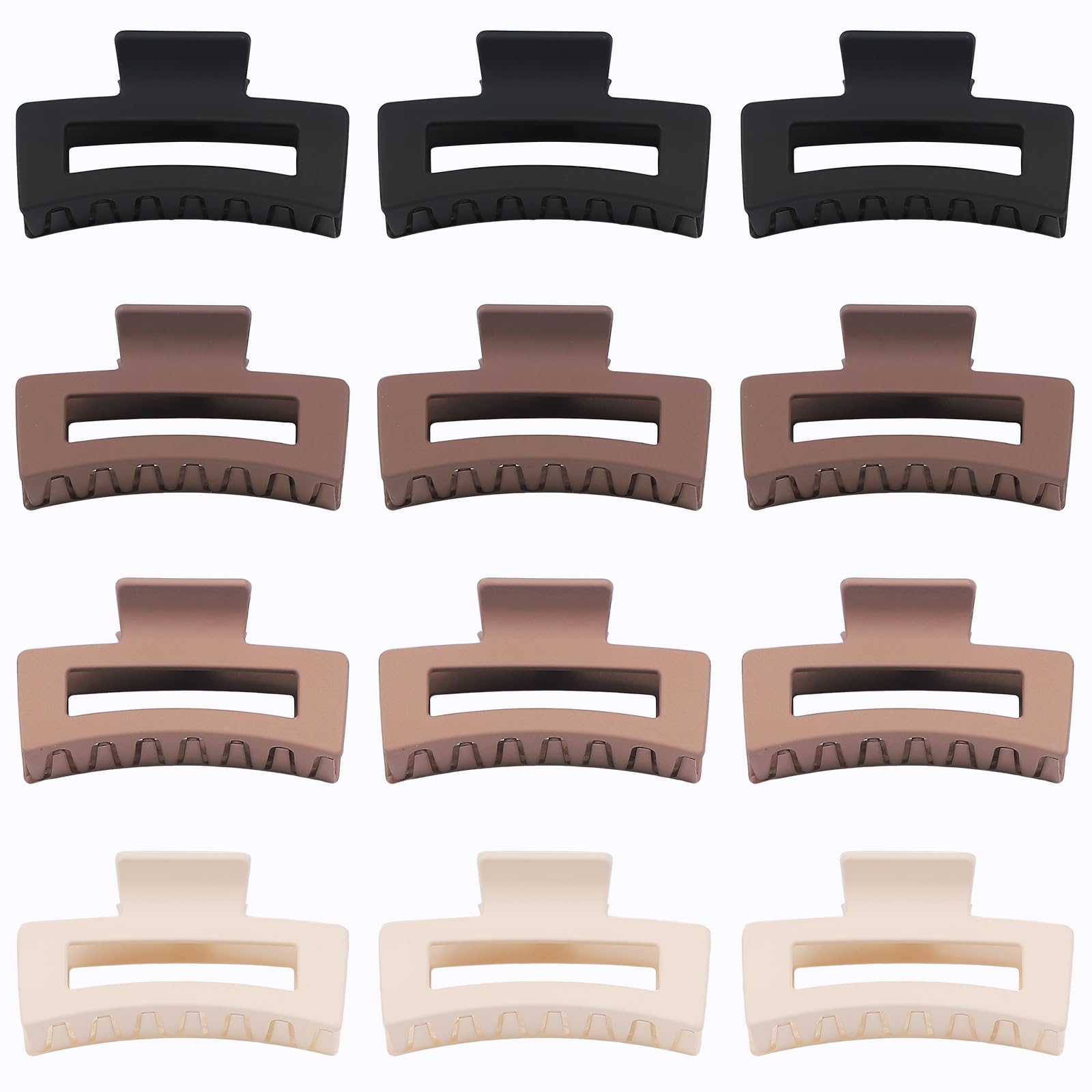 Pince cheveux Sisiaipu brun noir mat, maintien sûr pour cheveux épais.