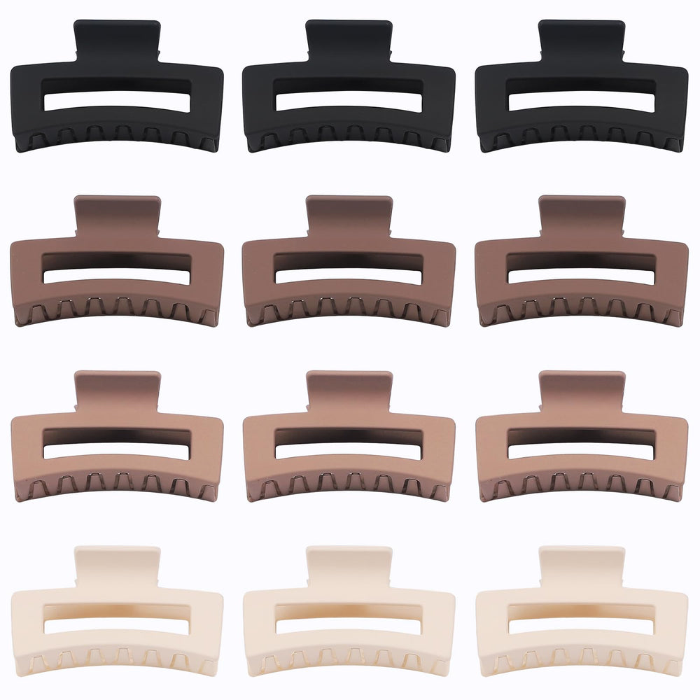 Pince cheveux Sisiaipu brun noir mat, maintien sûr pour cheveux épais.