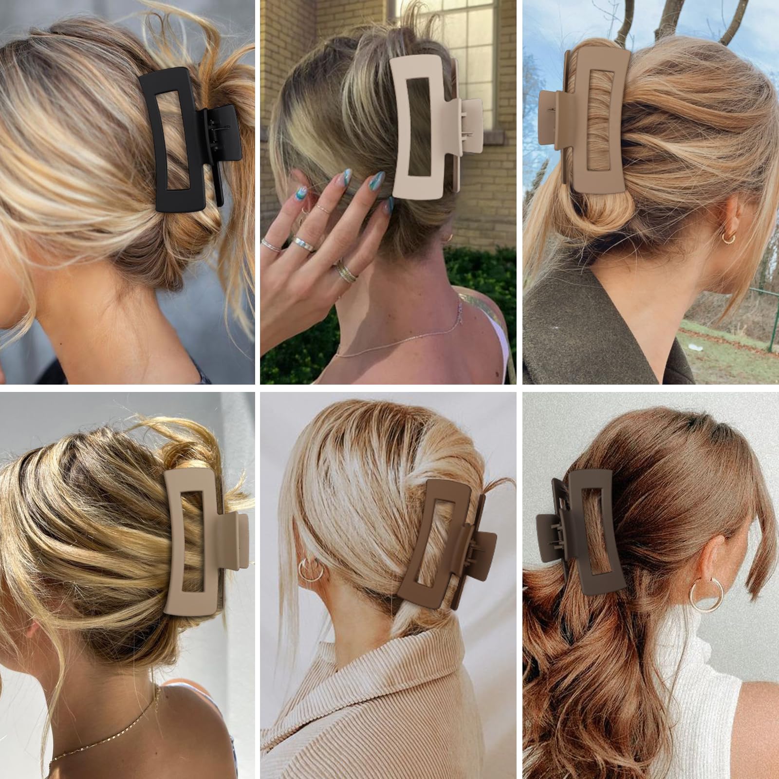 Sisiaipu beige 4 pouces, clip élégant et durable.