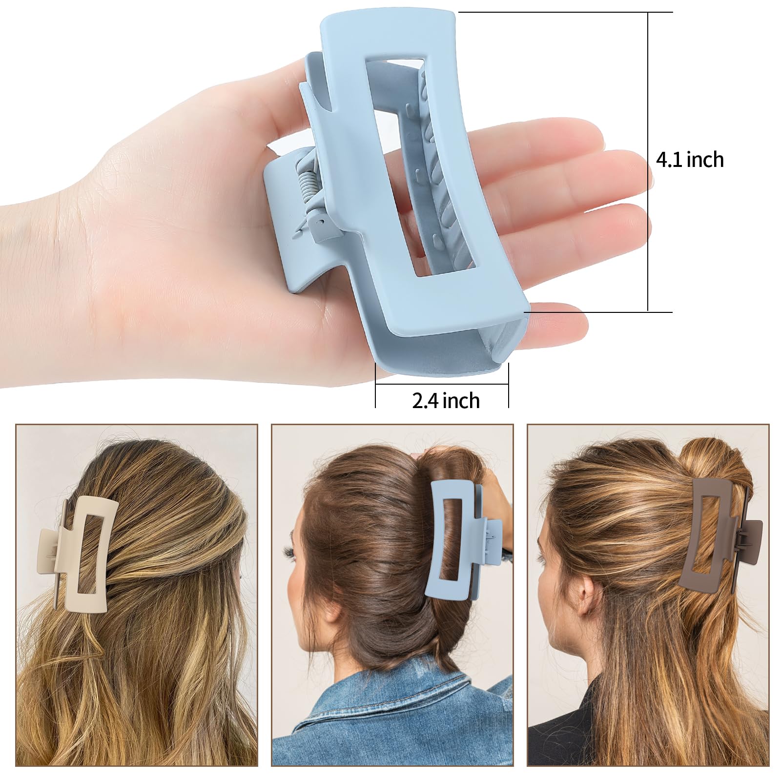 Pinces Sisiaipu anti-glisse avec ressorts métalliques pour coiffage rapide et fiable.