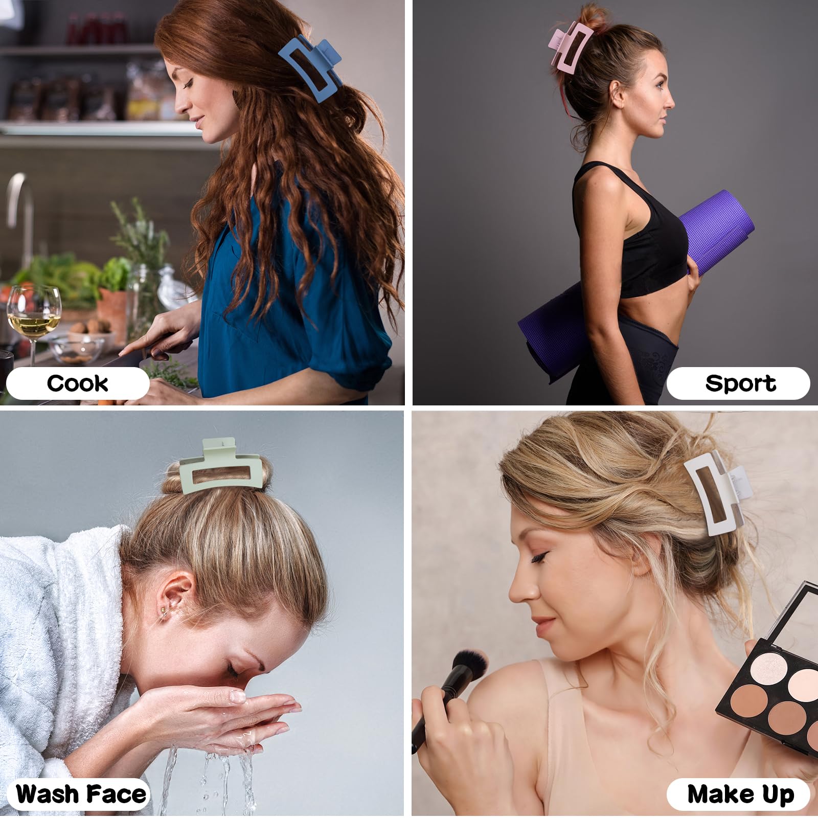 Pinces à cheveux Sisiaipu bleu clair, assortie à toutes les tenues.