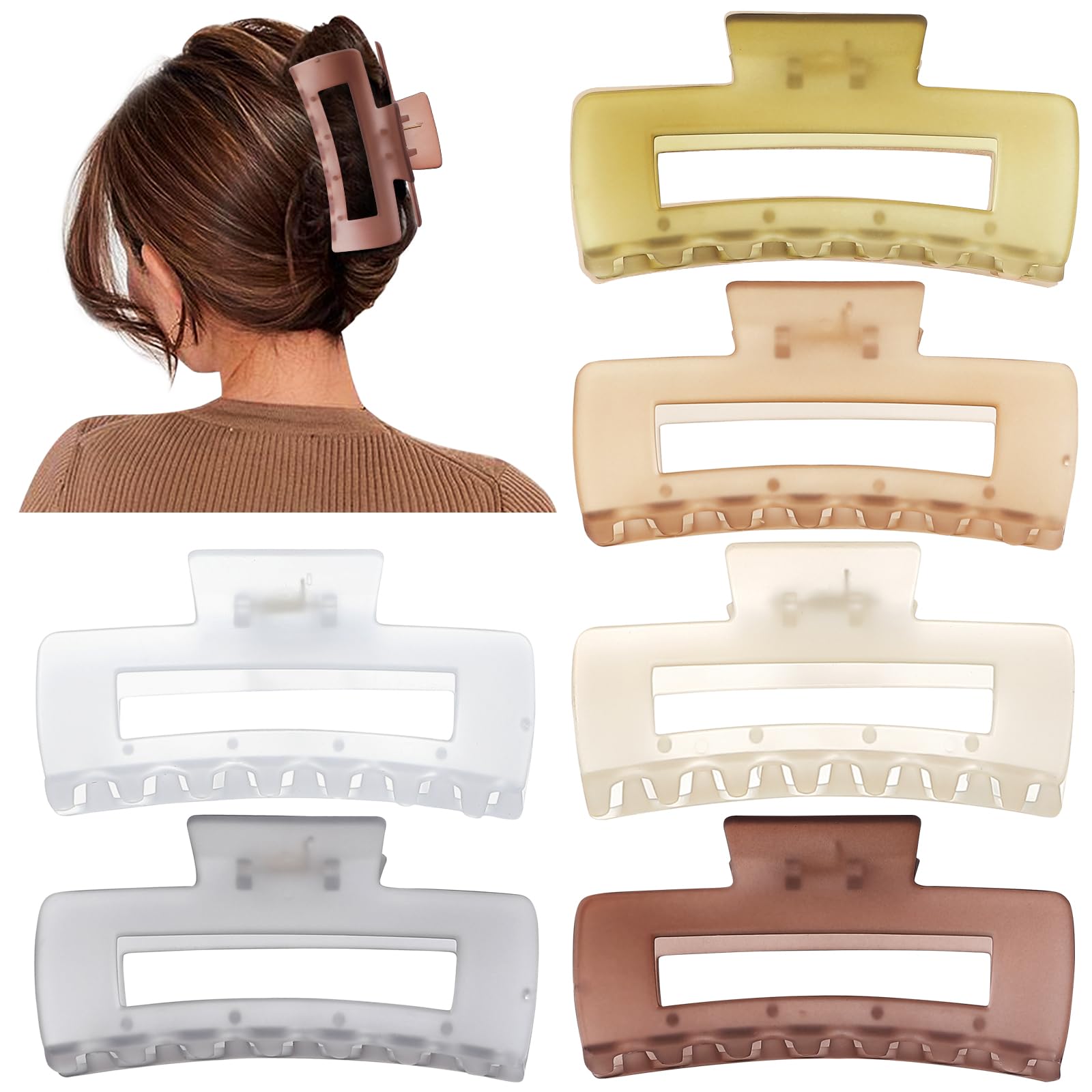 Pinces Sisiaipu carrées 4 pouces en acrylique, design anti-glisse idéal pour le quotidien.