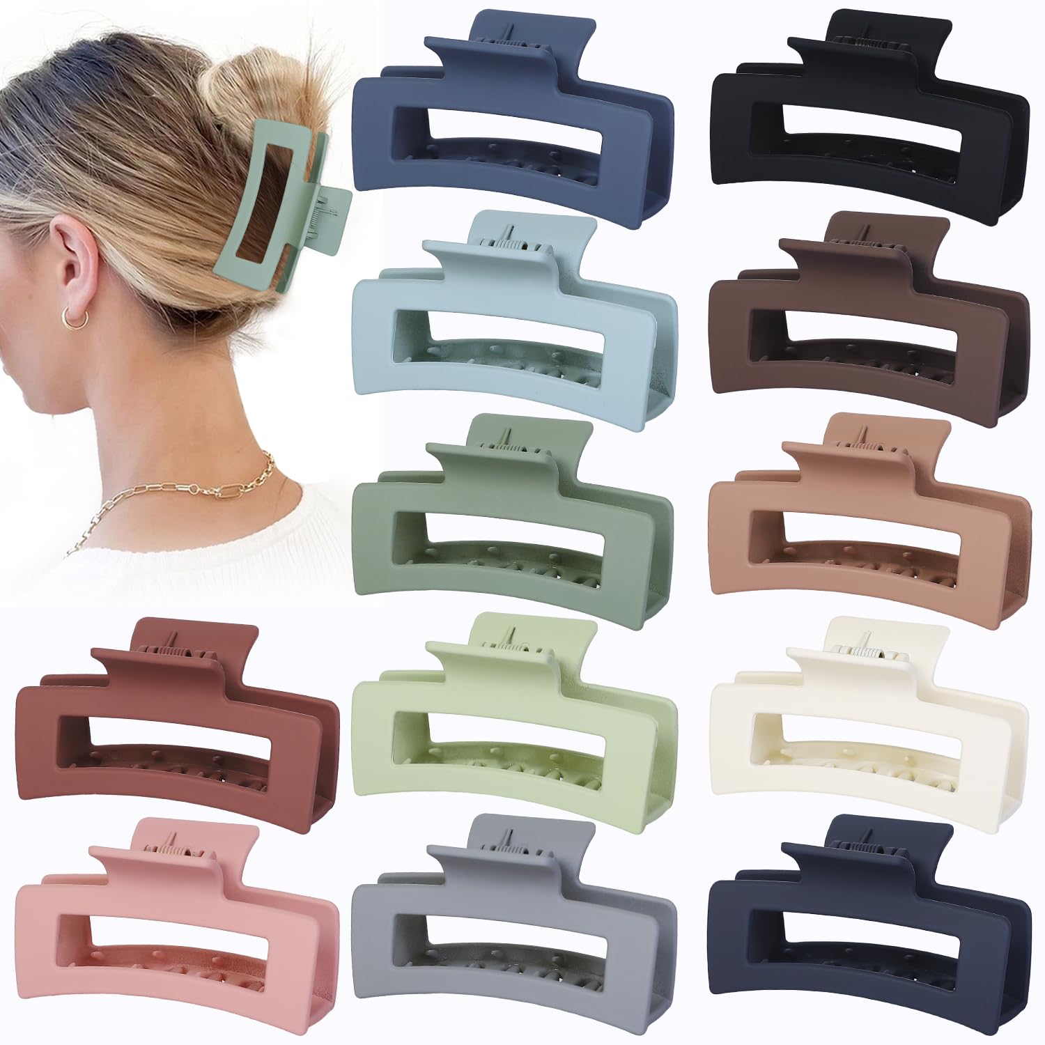 Pinces à cheveux Sisiaipu multicolores médium, maintien efficace pour cheveux épais ou fins.