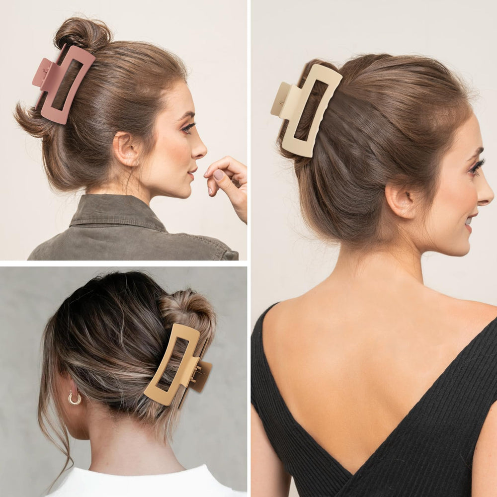 Sisiaipu pinces rectangle café, accessoire coiffure pratique et discret.