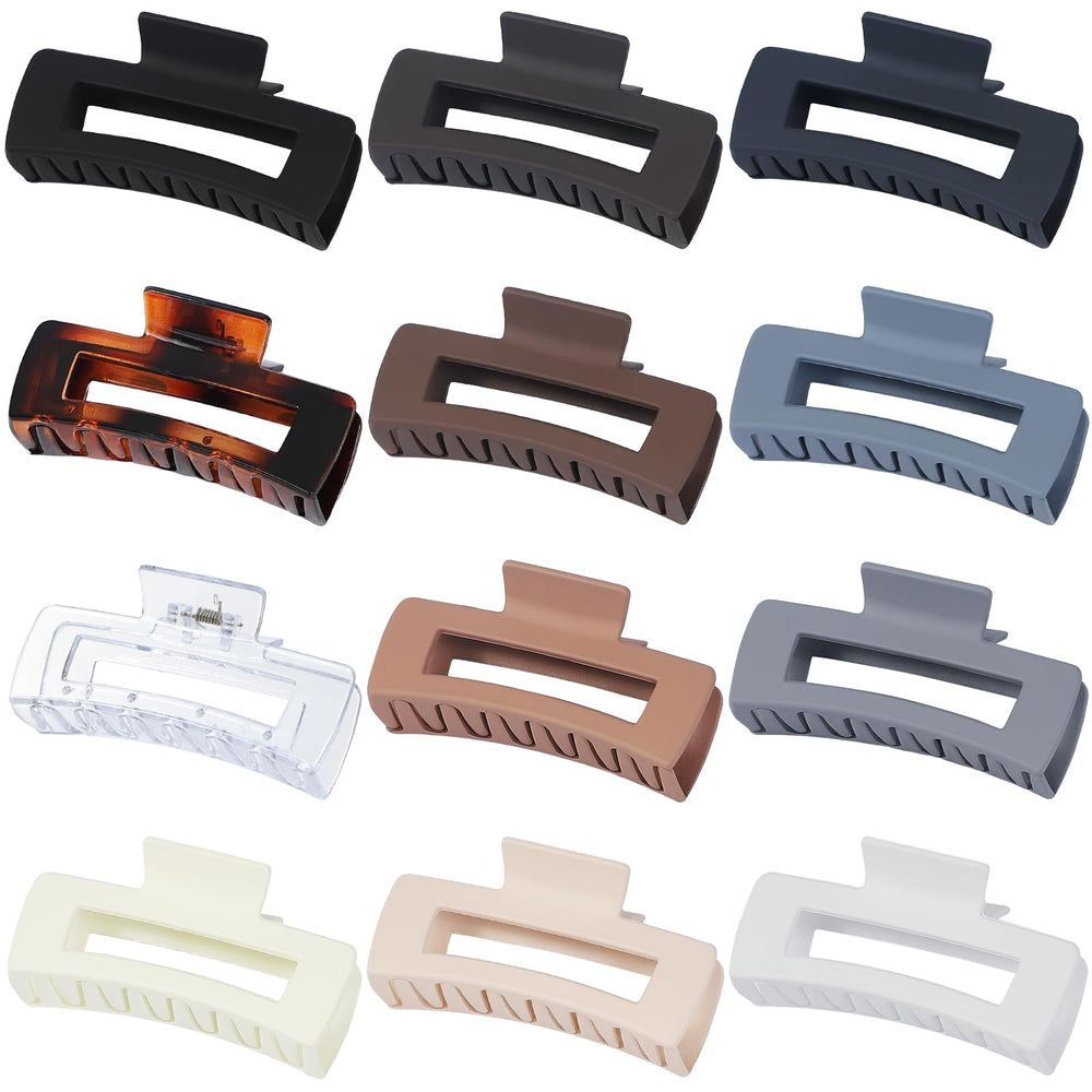 Pinces-cheveux jumbo carrées Sisiaipu beige, option douce pour tous les looks.