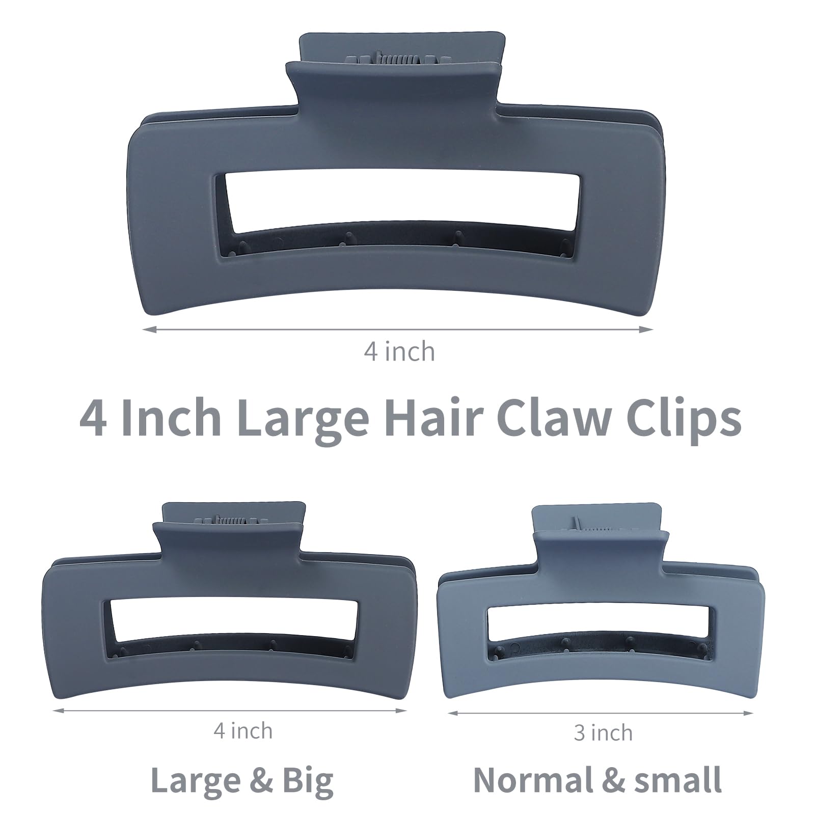 Pinces-cheveux jumbo carrées Sisiaipu transparentes, discrètes pour chignon rapide.
