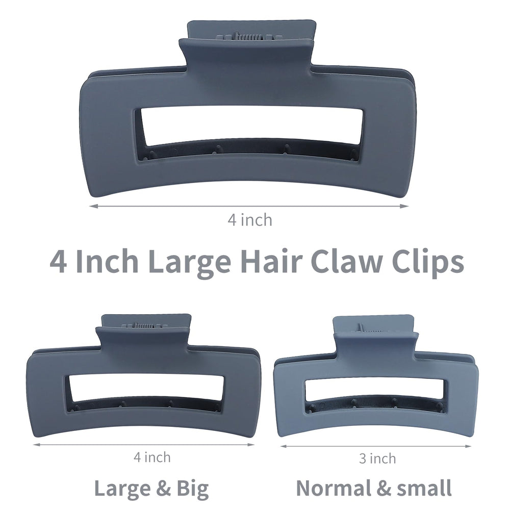 Pinces-cheveux jumbo carrées Sisiaipu transparentes, discrètes pour chignon rapide.