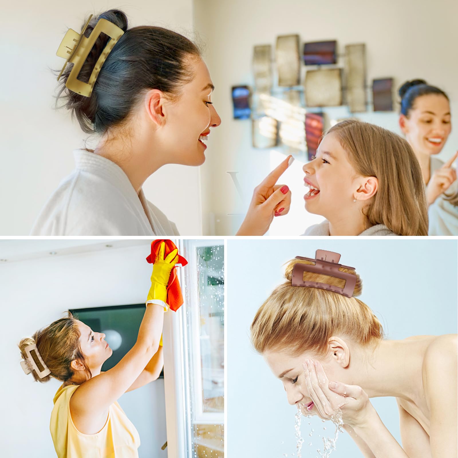 Lot de 6 pinces carré Sisiaipu, pratique et adaptable à toutes les coiffures.